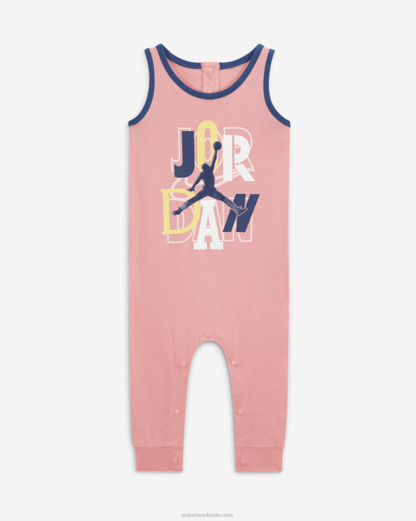 Coral Chalk V26J41391 Jordan Outside The Lines Long Romper Kids