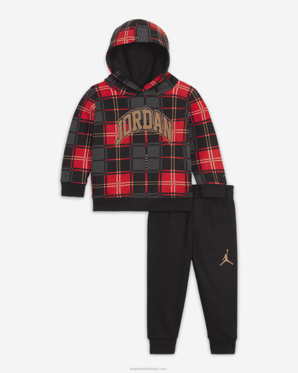 V26J41149 Brooklyn Fleece Plaid Pullover Set Kids Air Jordan