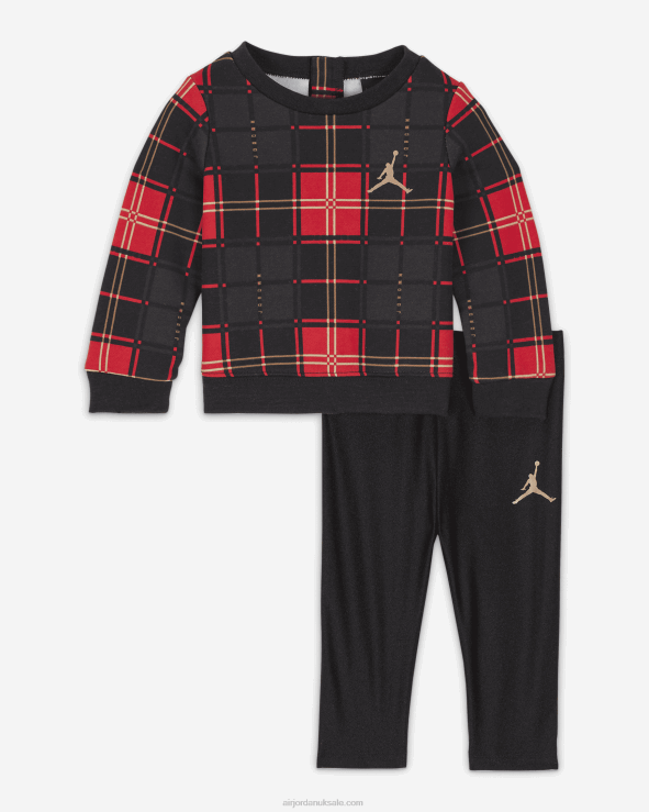 V26J41890 Jordan Flight Plaid Shine Leggings Set Kids