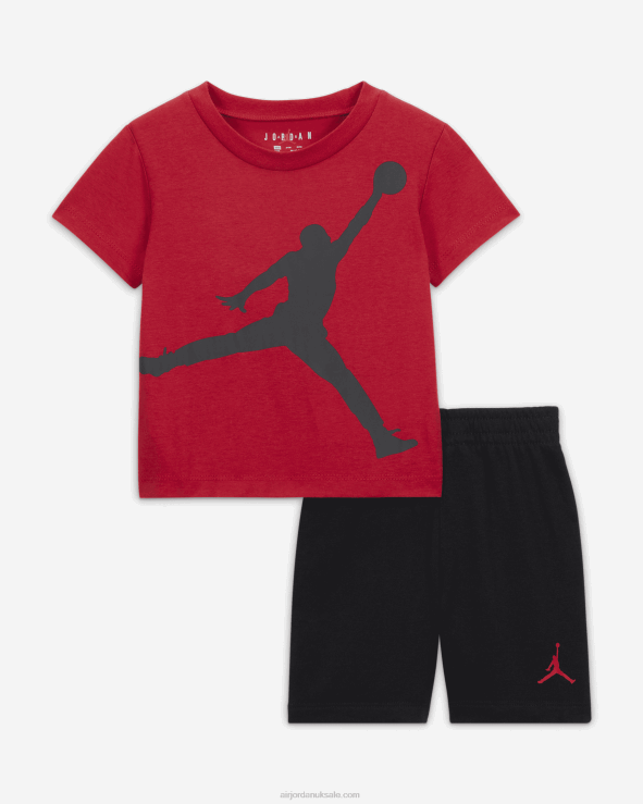 Black V26J4756 Jordan Jumbo Jumpman Shorts Set Kids