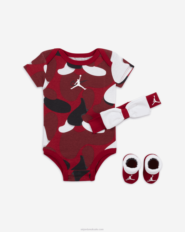 Gym Red V26J41677 Jordan Outside The Lines 3-Piece Bodysuit Box Set Kids