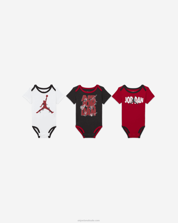 V26J41922 Jordan Playground Bodysuit 3-Pack Set Kids