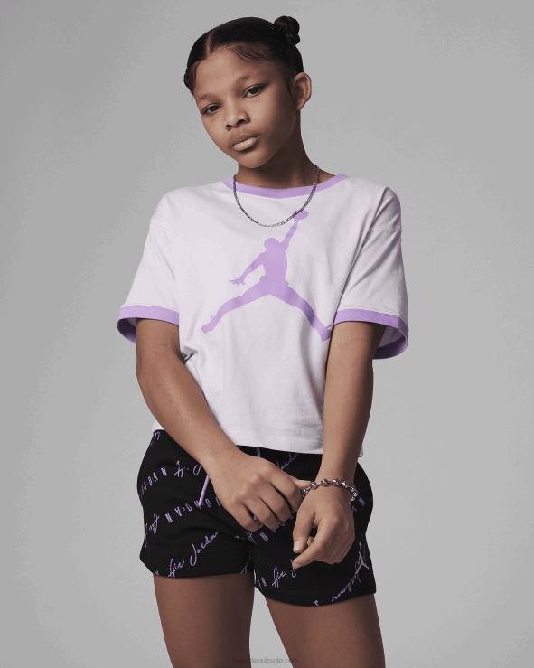 Barely Grape V26J4347 Jordan Essentials Ringer Tee Kids