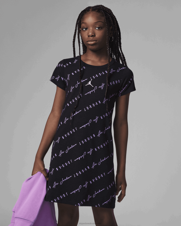 Black V26J41175 Jordan Essentials Printed Dress Kids