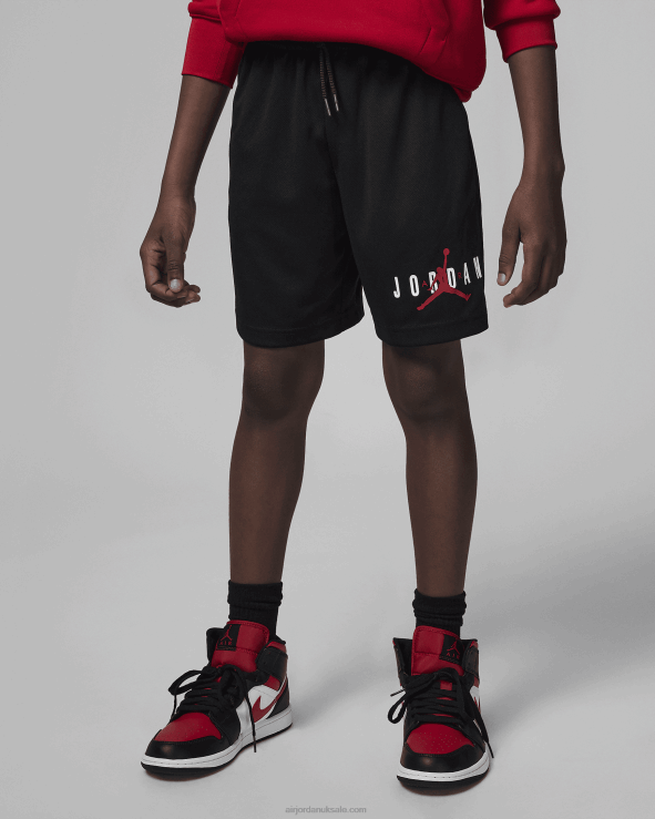 Black V26J41450 Jordan Essentials Graphic Mesh Shorts Kids