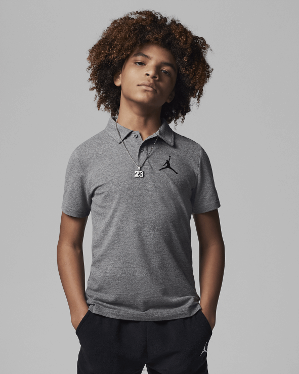 Carbon Heather V26J4668 Jordan Jumpman Polo Kids