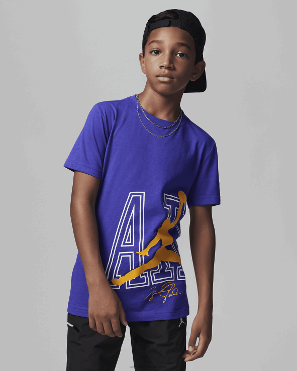 Dark Concord V26J41547 Jordan Air Rise Tee Kids