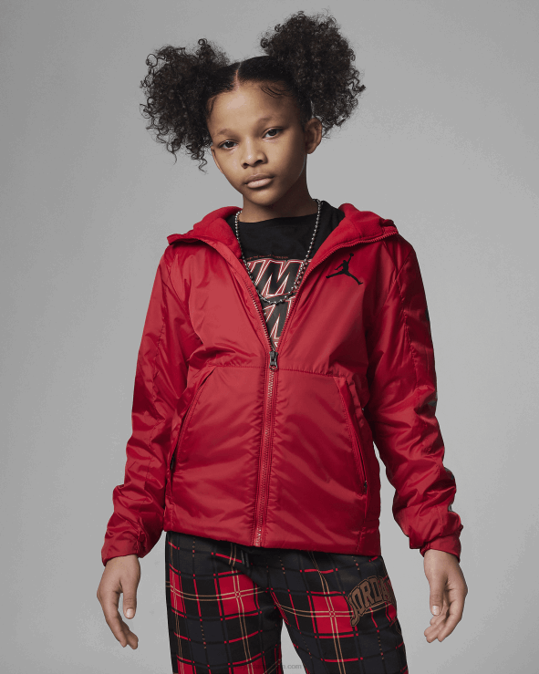 Gym Red V26J41581 Air Jordan Winterized Therma Full-Zip Hoodie Kids