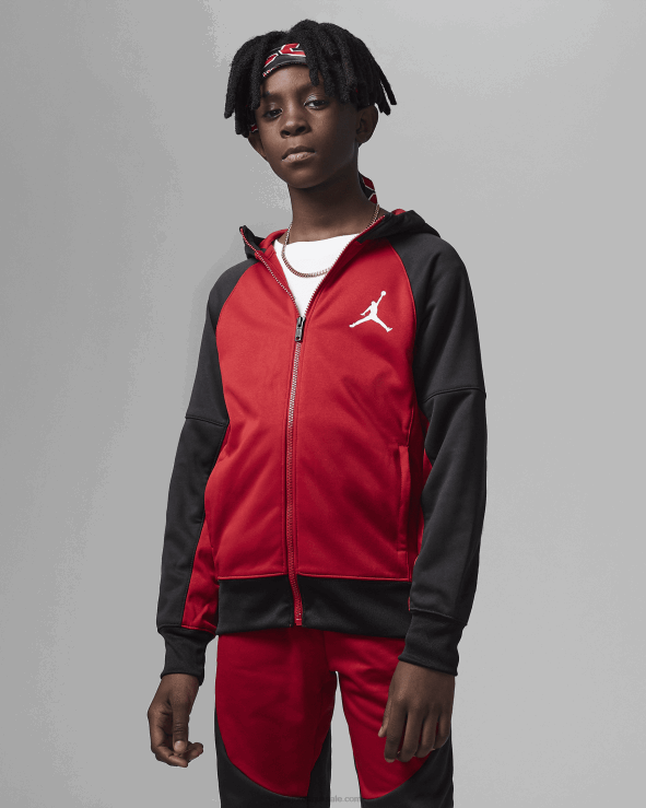 Gym Red V26J4947 Jordan Jumpman Big Sport Therma Full-Zip Hoodie Kids