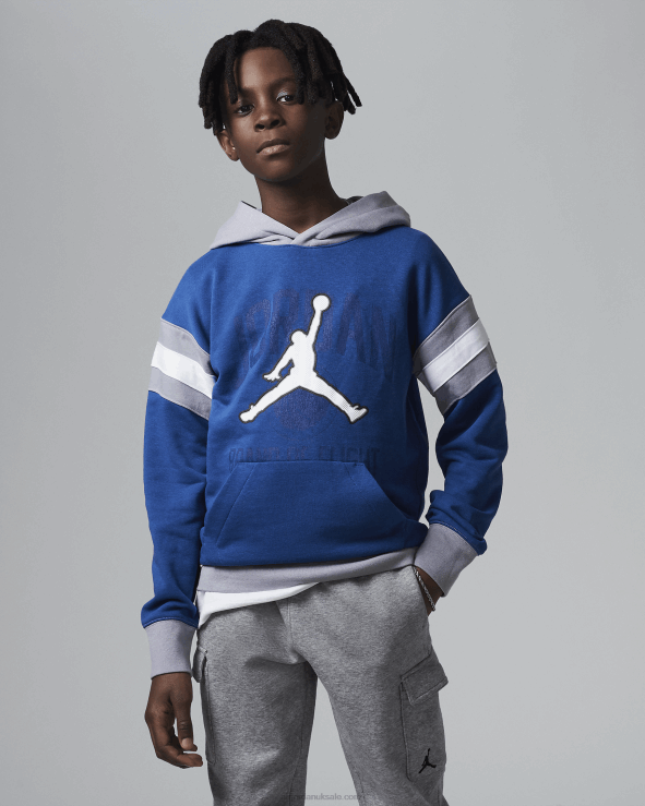 True Blue V26J41429 Jordan Gym 23 Pullover Hoodie Kids