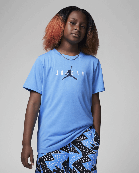 University Blue V26J4699 Jordan Jumpman Sustainable Graphic Tee Kids