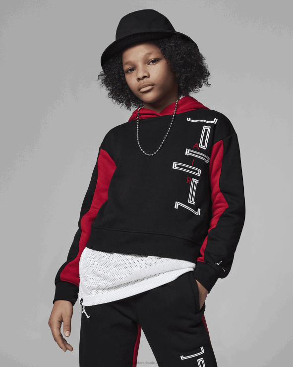 V26J4883 Air Jordan 11 Varsity Pullover Hoodie Kids