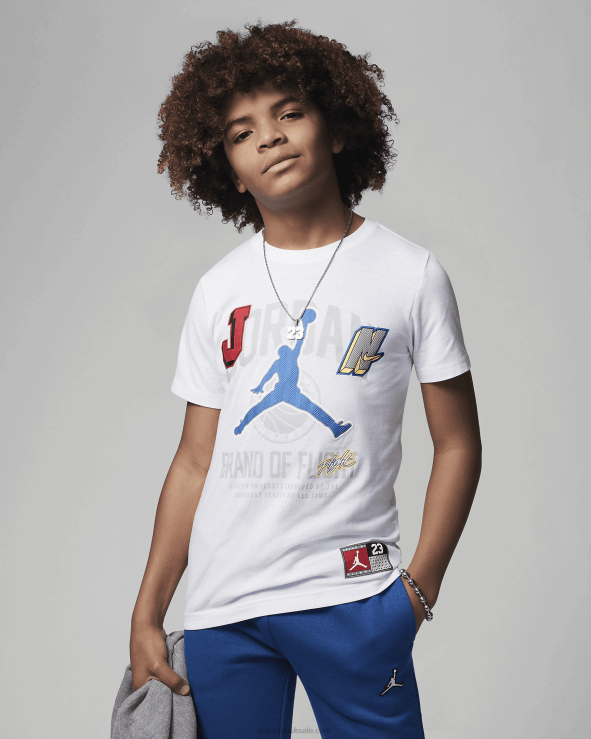 White V26J41321 Jordan Gym 23 Tee Kids