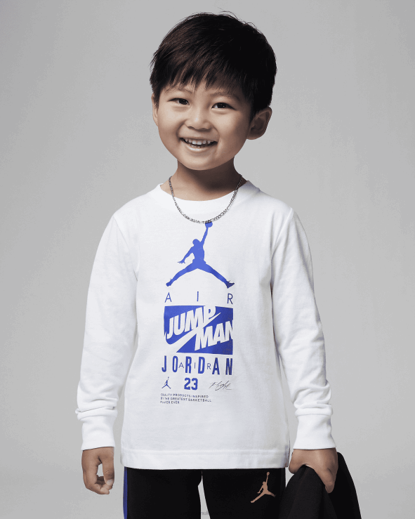 Black V26J41196 Rise Above Long Sleeve Tee Kids Air Jordan