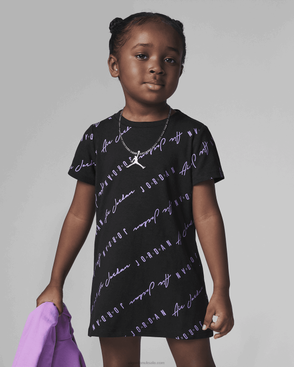 Black V26J4327 Jordan Essentials Printed Dress Kids