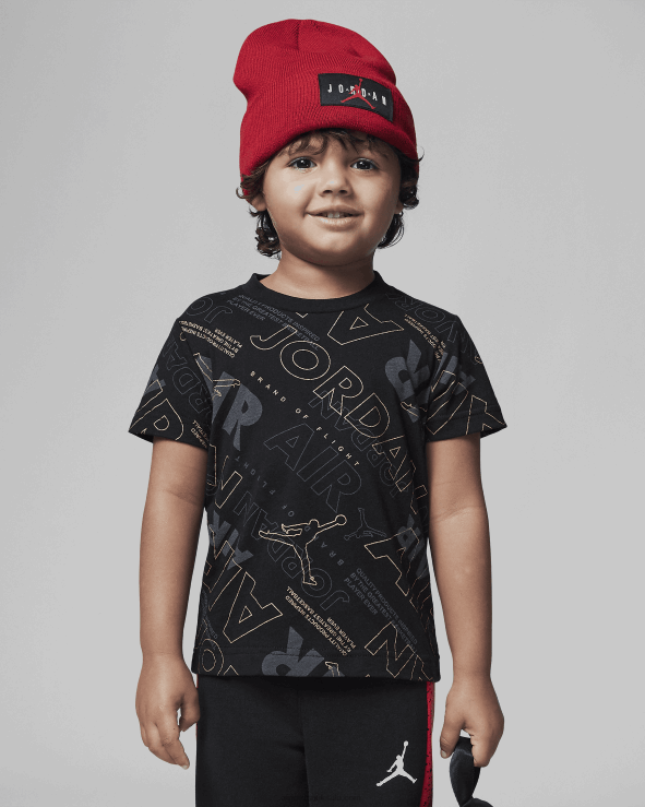 Black V26J4556 Jordan Golden Flight Printed Tee Kids