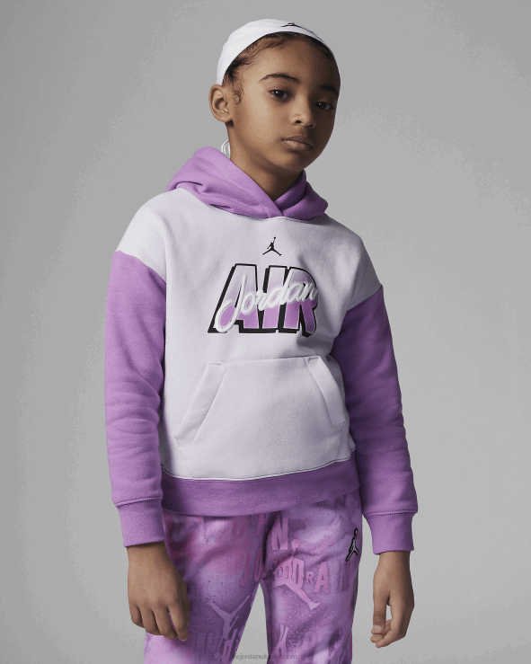 Barely Grape V26J4679 Jordan Blocked Air-Ress Pullover Hoodie Kids