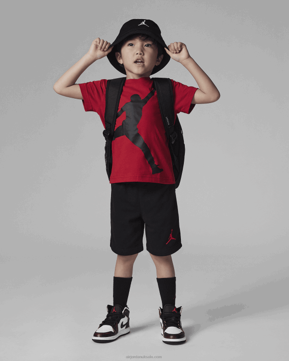 Black V26J4299 Jordan Jumbo Jumpman Shorts Set Kids