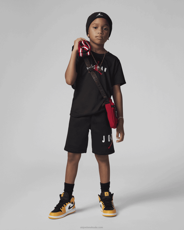 Black V26J4422 Jordan Sustainable Shorts Set Kids