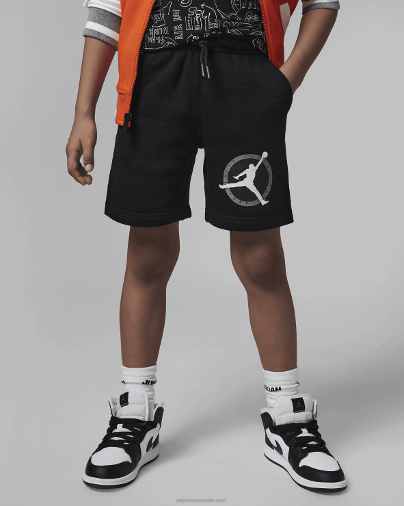 Black V26J4684 Jordan Flight Mvp Fleece Shorts Kids