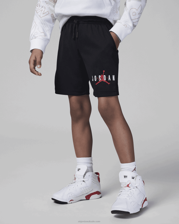 Black V26J4774 Jordan Essentials Graphic Mesh Shorts Kids