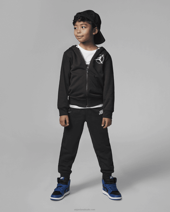 Black V26J4800 Jordan Flight Mvp Full-Zip Set Kids