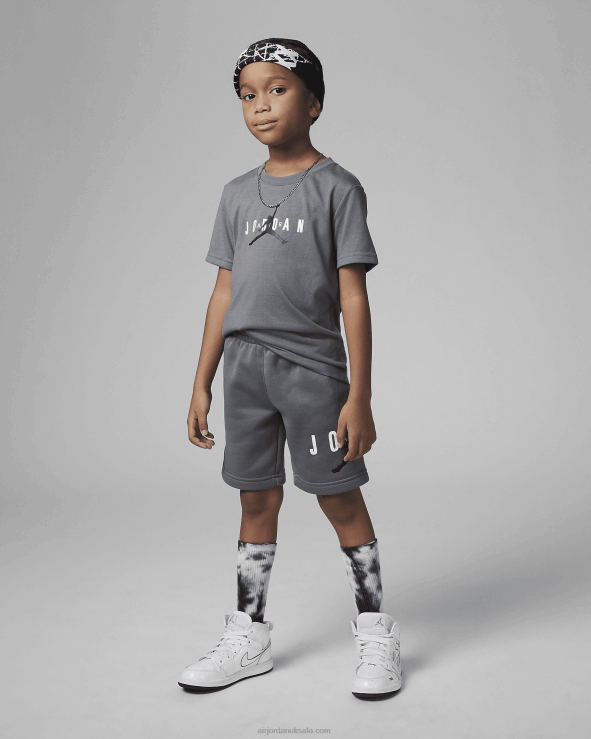 Smoke Grey V26J4421 Jordan Sustainable Shorts Set Kids