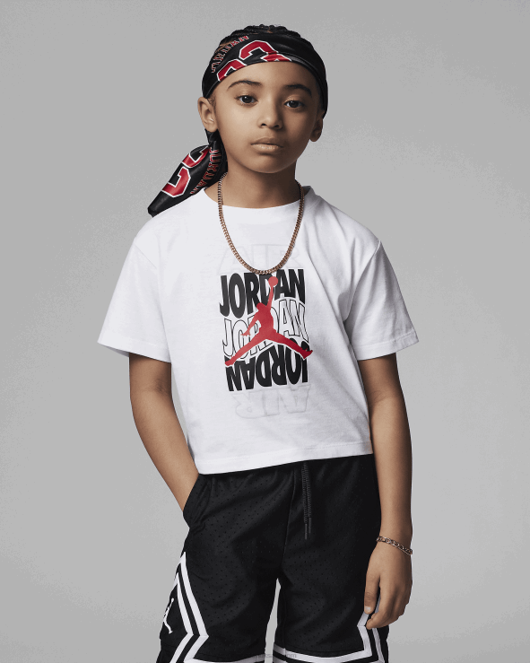 White V26J41247 Jordan New Wave Tee Kids