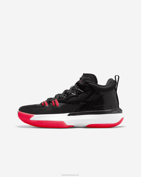 Black/White/Bright Crimson V26J4759 Zion 1 Kids Air Jordan