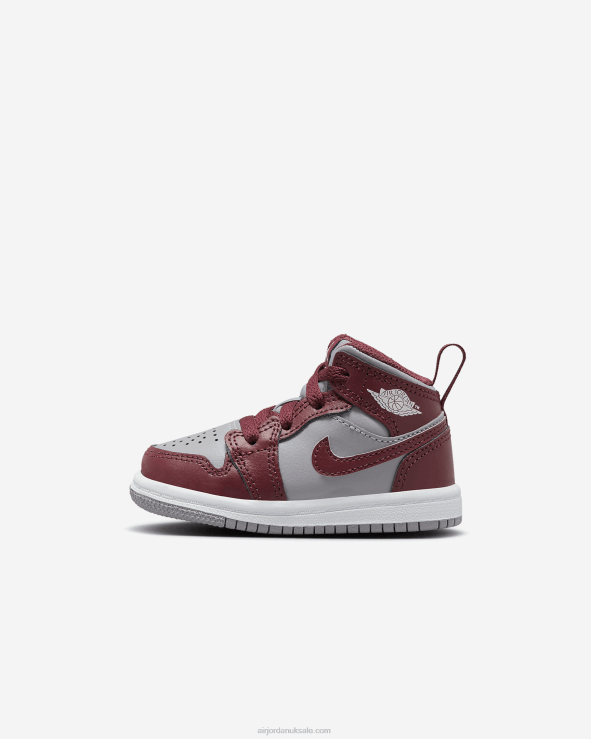 Cherrywood Red/Cement Grey/White V26J41137 Jordan 1 Mid Kids