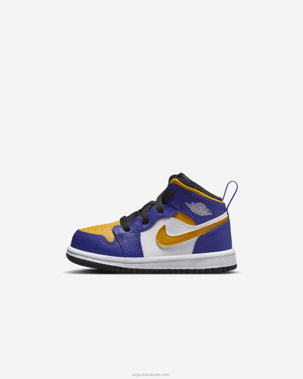 Dark Concord/White/Black/Taxi V26J41136 Jordan 1 Mid Kids