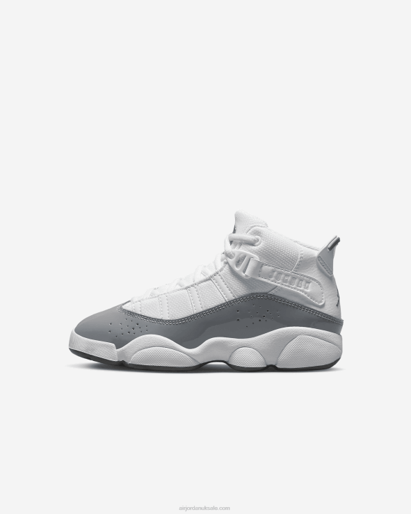 White/Cool Grey V26J4788 Jordan 6 Rings Kids