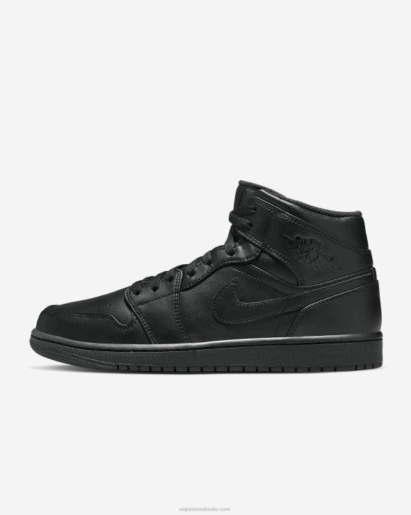 Black V26J4204 Air Jordan 1 Mid Men