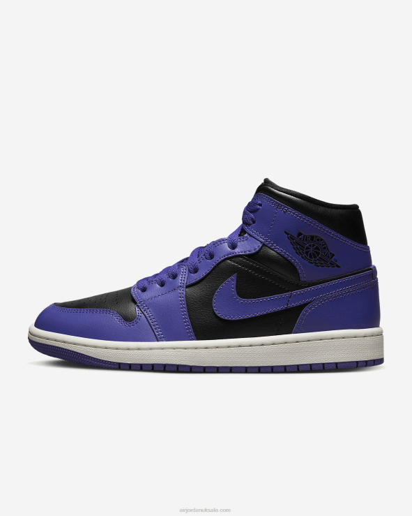 Black/Sail/Dark Concord V26J4141 Air Jordan 1 Mid Women