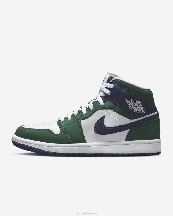 Noble Green/White/Midnight Navy V26J4220 Air Jordan 1 Mid Se Women