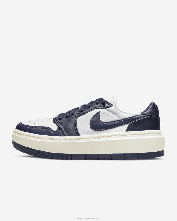 White/Sail/Midnight Navy V26J487 Air Jordan 1 Elevate Low Women